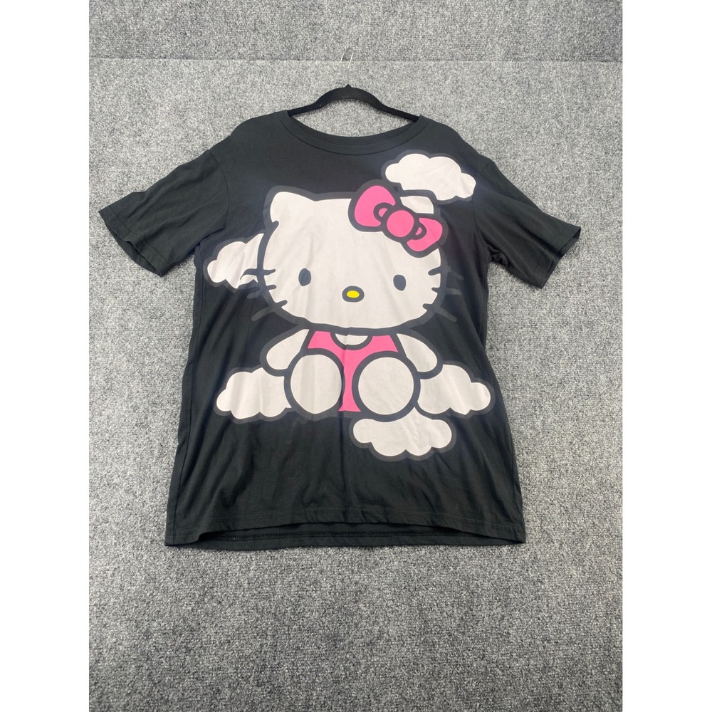 Sanrio Hello Kitty Graphic T-Shirt Hybrid Apparel XL Black Front Back Print Tee